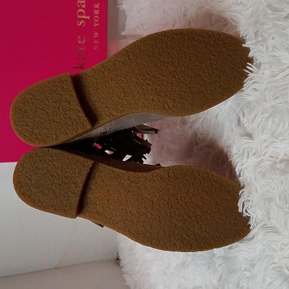 Kate Spade Betsie Fringe/ Truffle Booties NIB RETIRED! - Picture 5 of 13